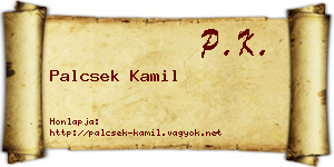 Palcsek Kamil névjegykártya